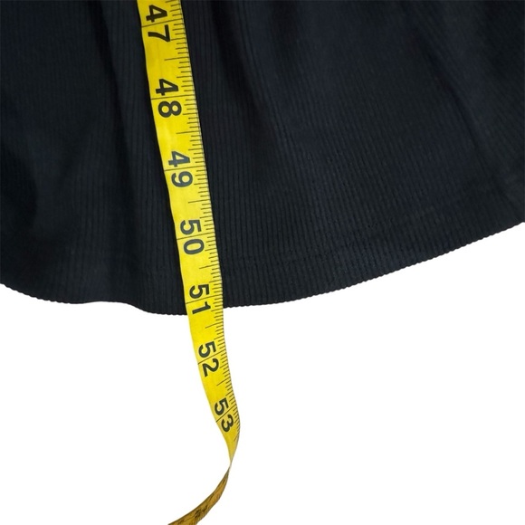 Theory Black Ribbed Racer Tank Ribbed Black Sleeveless Dress - Picture 6 of 6